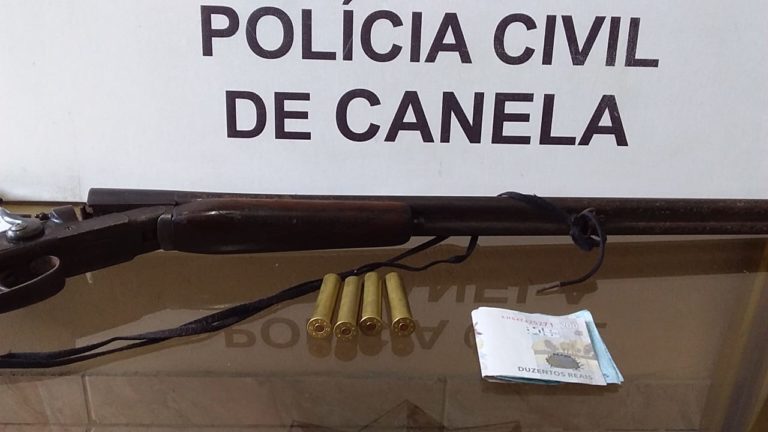 Flagrante: homem é preso por posse ilegal de arma de fogo