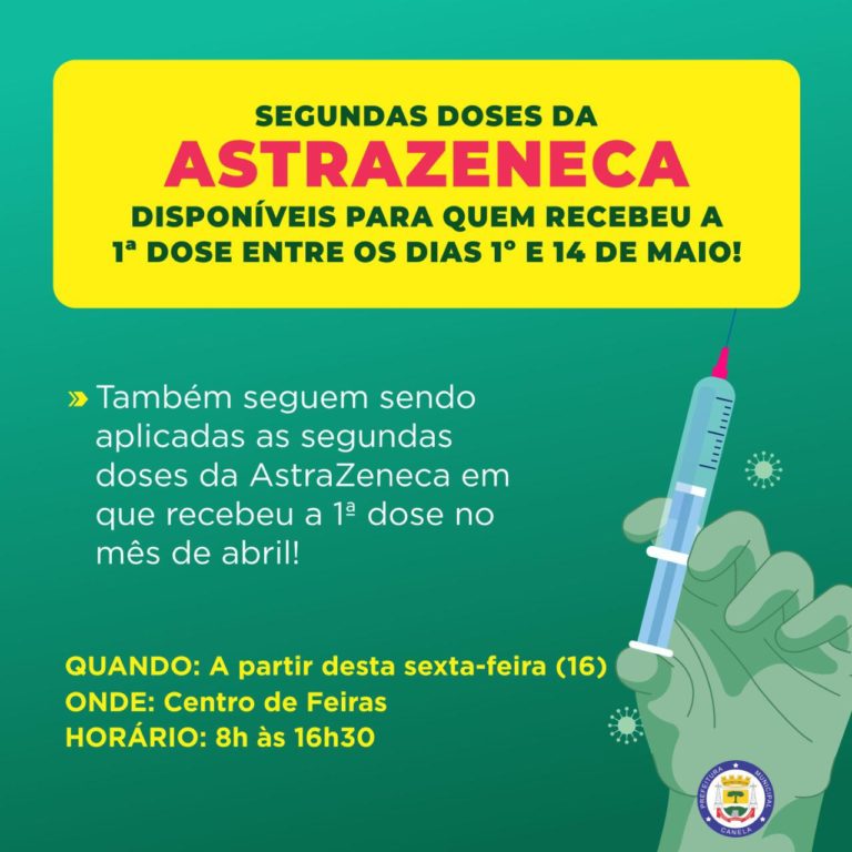 Canela recebe 1.260 doses da AstraZeneca para aplicação das segundas doses