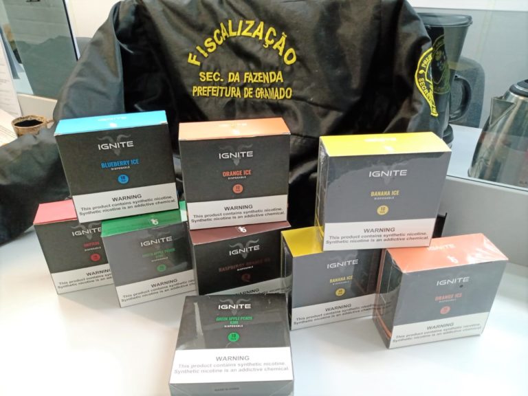Fiscais da Prefeitura de Gramado apreendem 88 cigarros eletrônicos