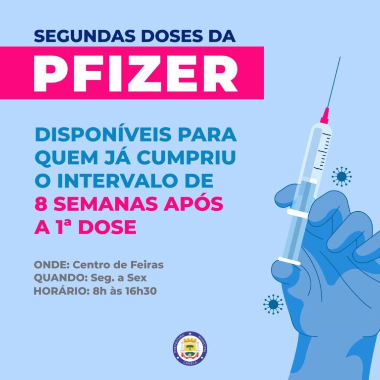 Intervalo entre as doses da Pfizer agora é de oito semanas