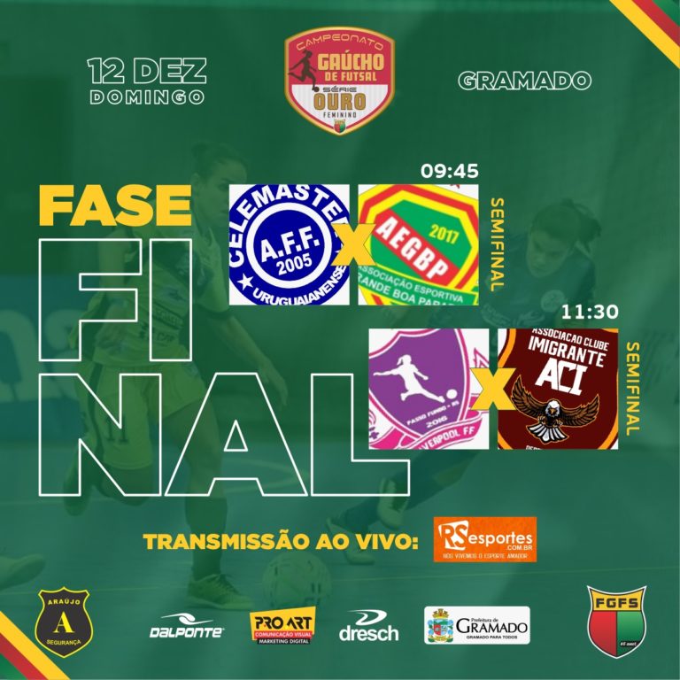 Finais do Estadual Série Ouro de Futsal Feminino será em Gramado