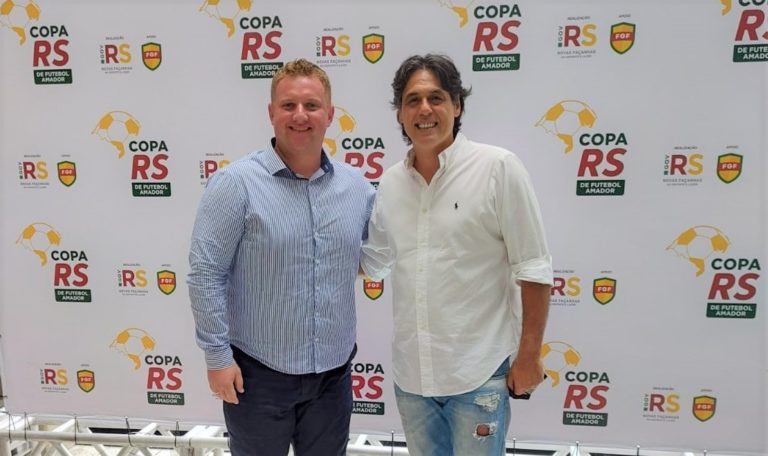 Secretário Lucas Roldo participa do lançamento da Copa RS de Futebol Amador