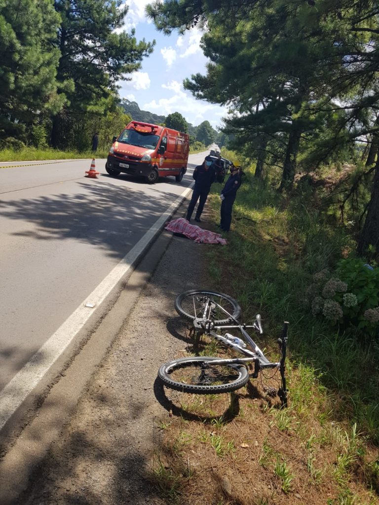 Ciclista morre em acidente na reta do Santuário de Caravaggio