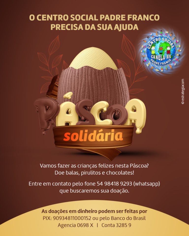 Padre Franco faz campanha de arrecadação alusiva à Páscoa