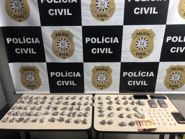 Polícia Civil prende dupla por tráfico e apreende grande quantidade de drogas