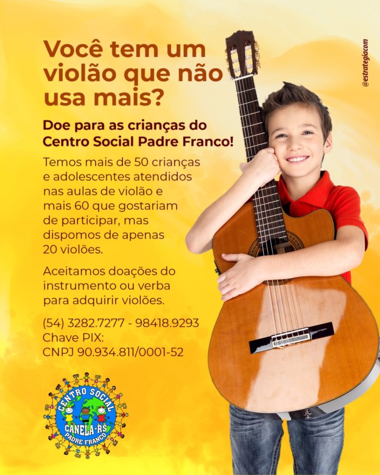 Padre Franco necessita de violões para projeto social