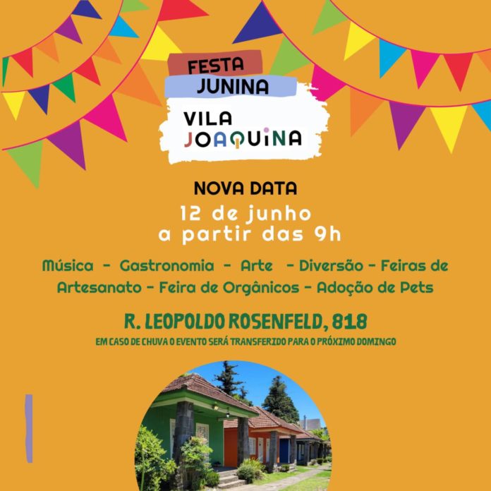 A Festa Junina ocorrerá no dia 12. O motivo, conforme a Secretaria de Cultura, é que está marcando chuva para esse final de semana.