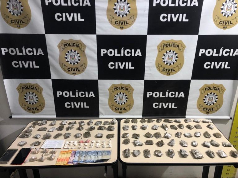 PC apreende grande quantidade de drogas, em Gramado