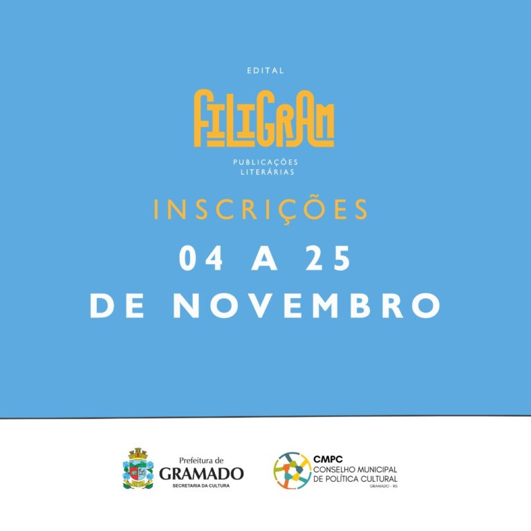 Primeiro edital público de publicações literárias da história de Gramado é lançado