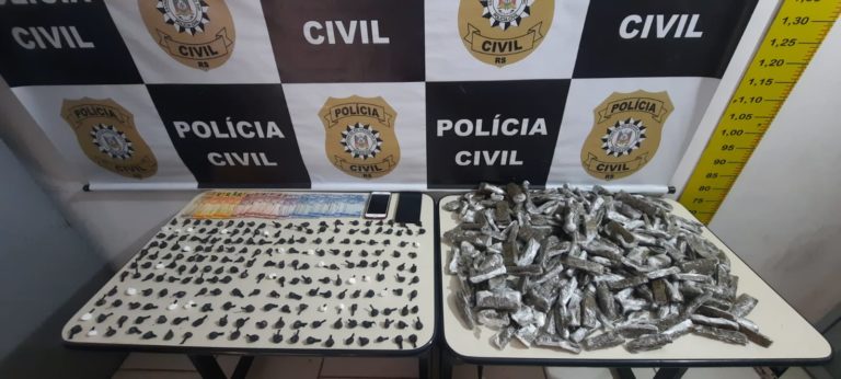 Um é preso e grande quantidade de drogas é apreendida em Gramado