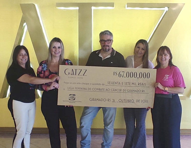Gatzz doa R$ 67 mil para a Liga de Combate ao Câncer de Gramado