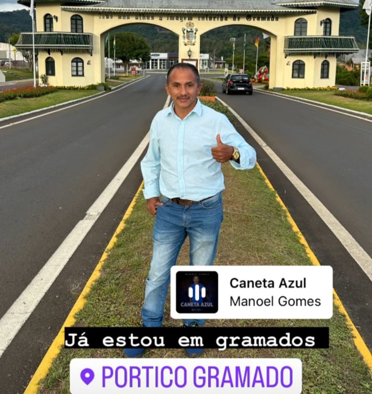 Famoso pelo hit “Caneta Azul”, Manoel Gomes é visto em Gramado e atende fãs com simpatia