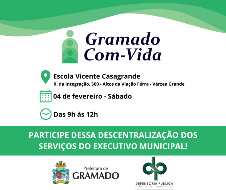 Primeiro Gramado Com-Vida do ano será na Escola Vicente Casagrande