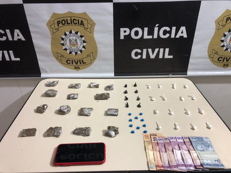 Traficante é preso com grande variedade de drogas