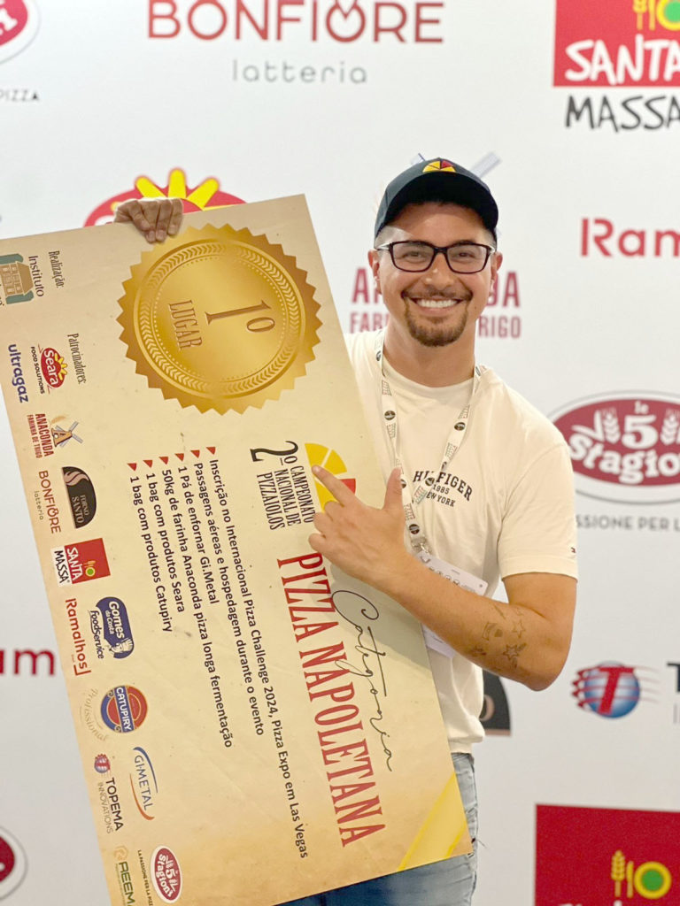 Peterson Secco levou o 1º lugar no Campeonato Nacional de Pizzaiolos