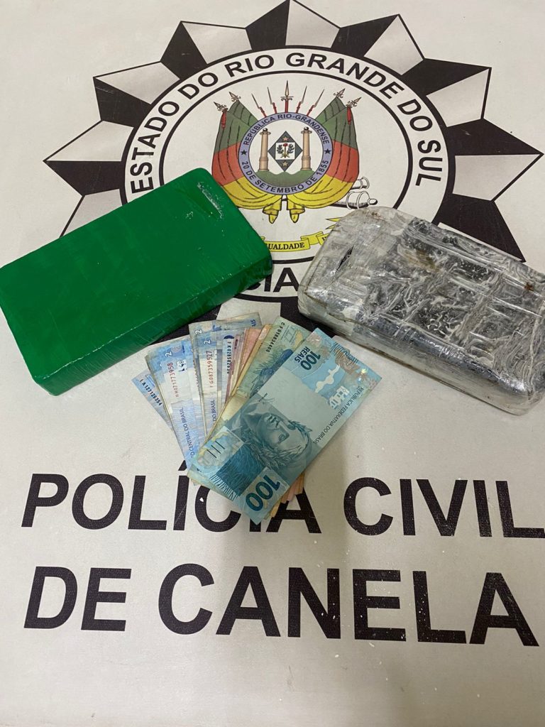 Duas pessoas são presas com drogas avaliadas em até R$ 100 mil