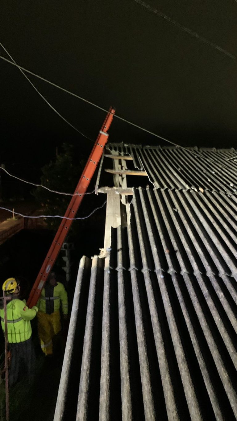 Registrado estragos na madrugada ocasionado pelo temporal