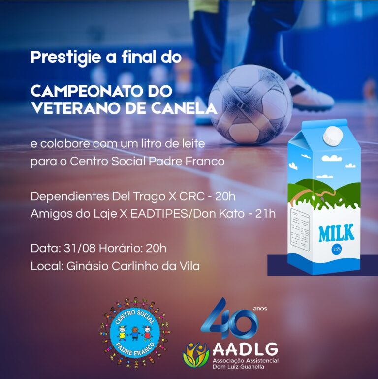 Futsal Veteranos terá final solidária nesta quinta-feira