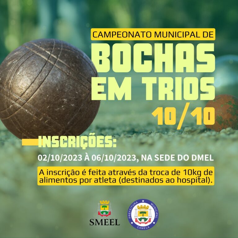 Inscrições abertas para o Bocha em Trio de Canela