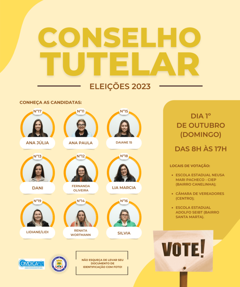 As candidatas para conselheira tutelar e os locais de votação em Canela