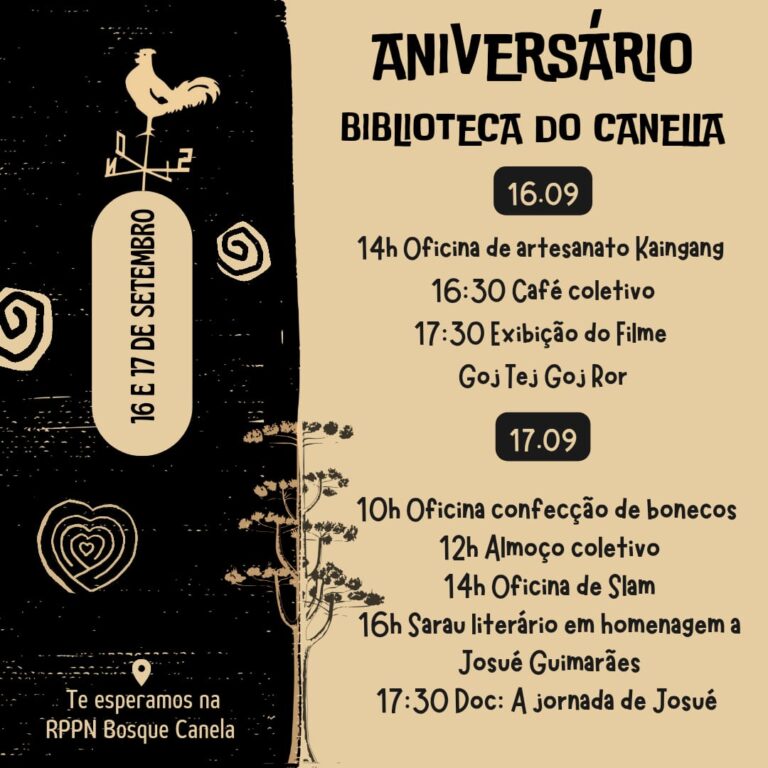 Biblioteca do Canella comemora dois anos com ações neste final de semana