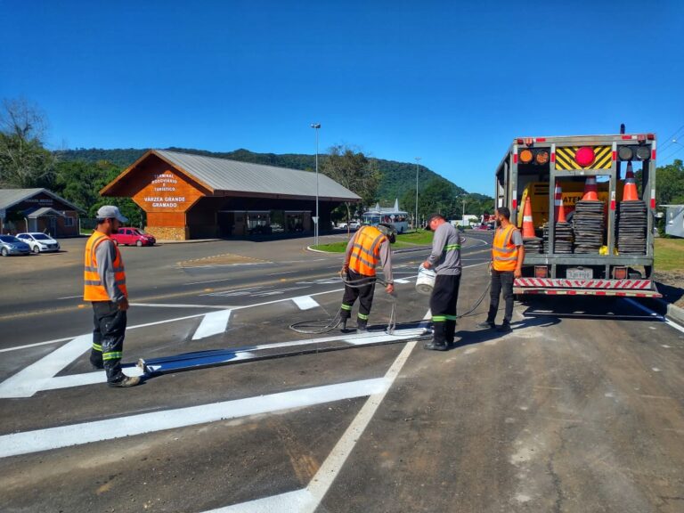 EGR inicia a sinalização viária do novo viaduto de Gramado