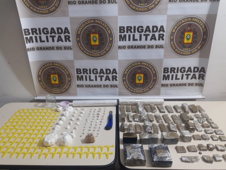 Realizada grande apreensão de maconha, cocaína e crack