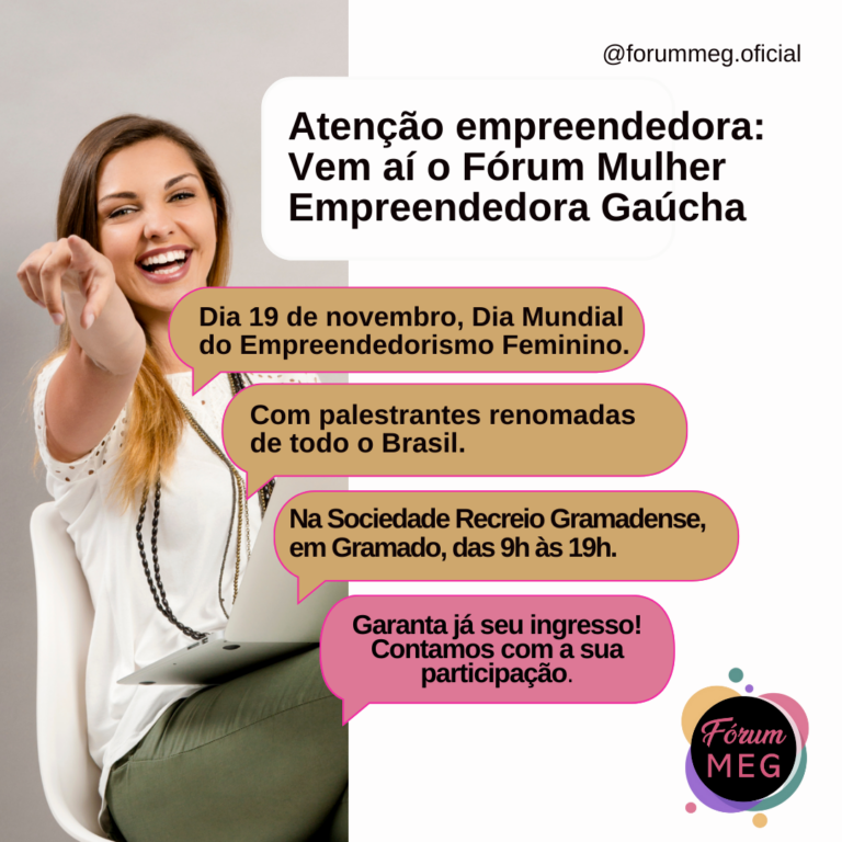 Gramado recebe o Fórum Mulher Empreendedora Gaúcha