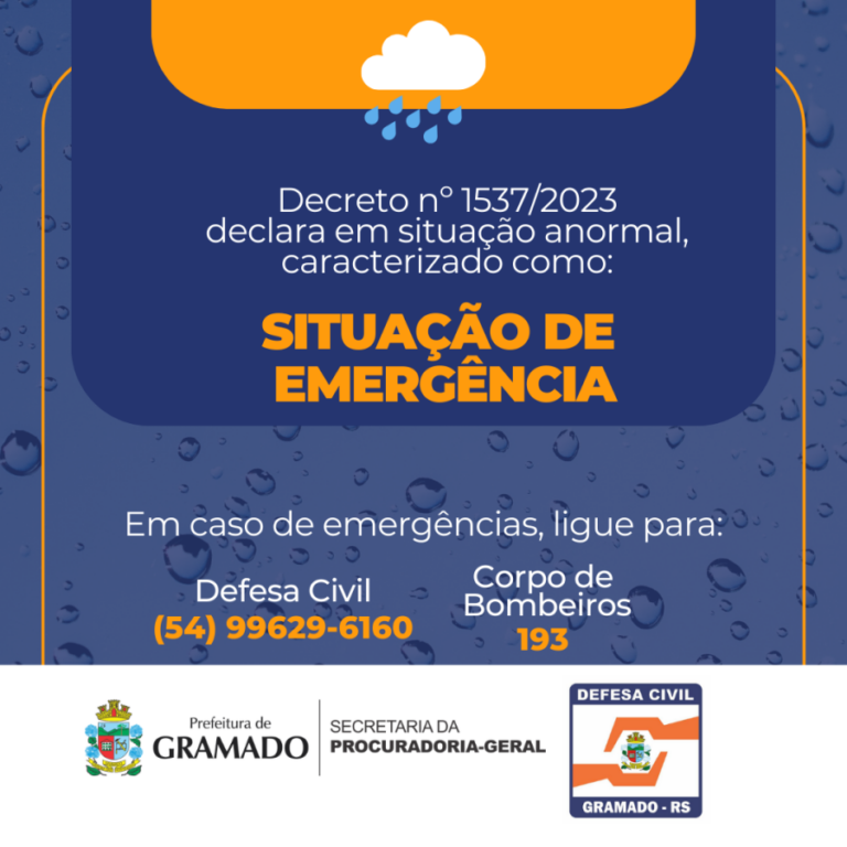 Gramado decreta situação de emergência