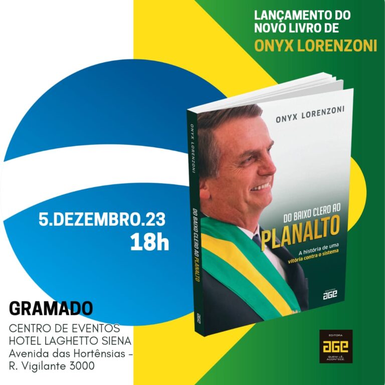 Em Gramado, Onyx Lorenzoni lança livro sobre a trajetória política de Jair Bolsonaro
