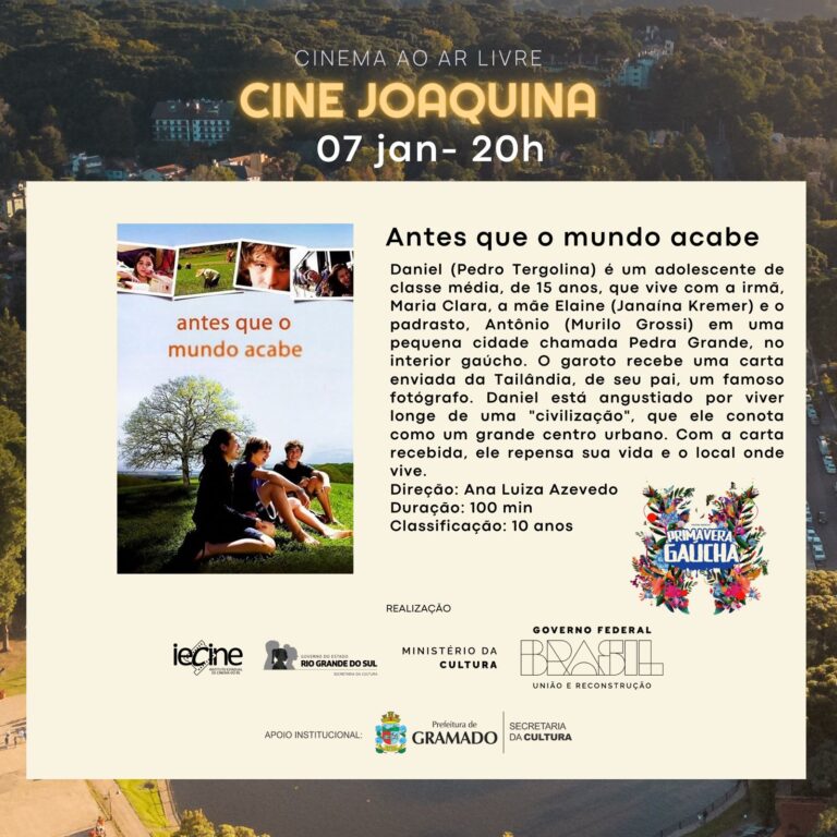 Cine Joaquina exibe “Antes que o mundo acabe” neste domingo