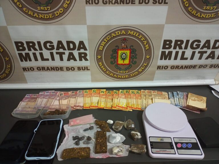 Brigada Militar prende dupla por tráfico de drogas