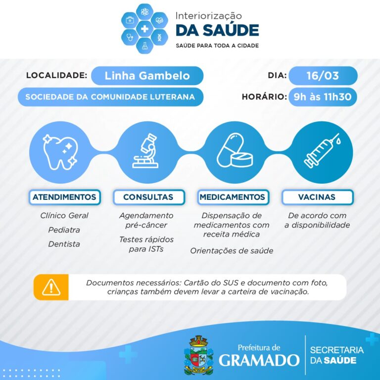 Linha Gambelo terá interiorização da saúde neste sábado