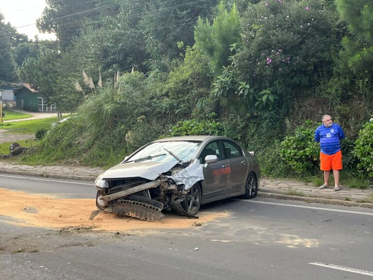 Acidente provoca danos graves e lentidão no trânsito