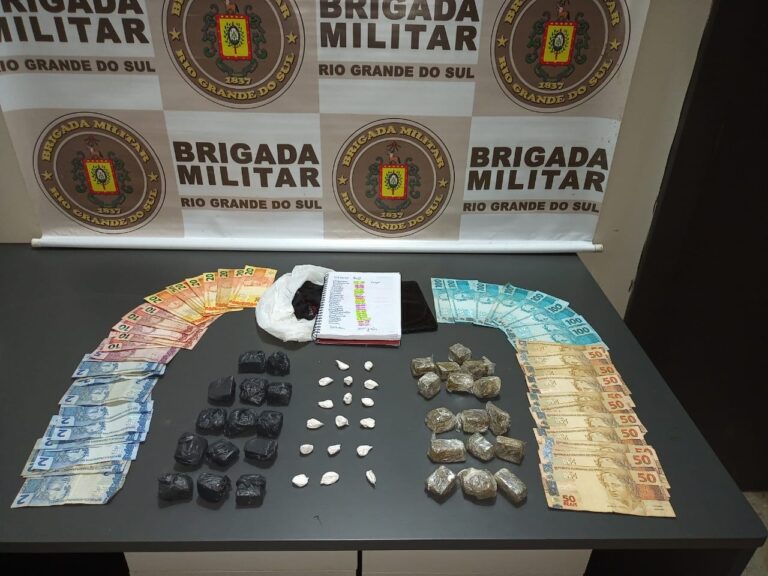 Brigada Militar prende mulher e homem por tráfico de drogas
