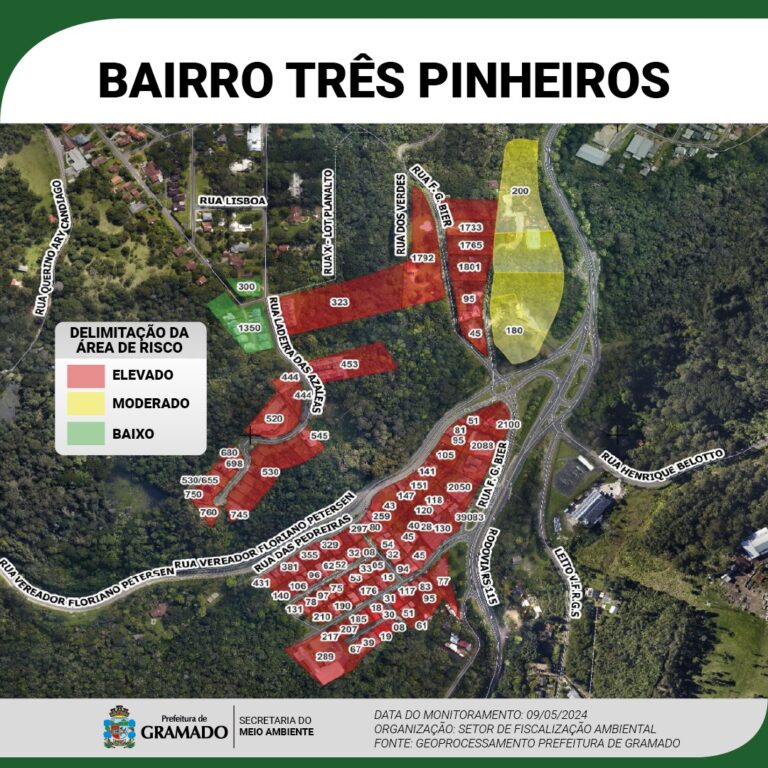 Prefeitura mapeia áreas de risco e Três Pinheiros é novamente evacuado