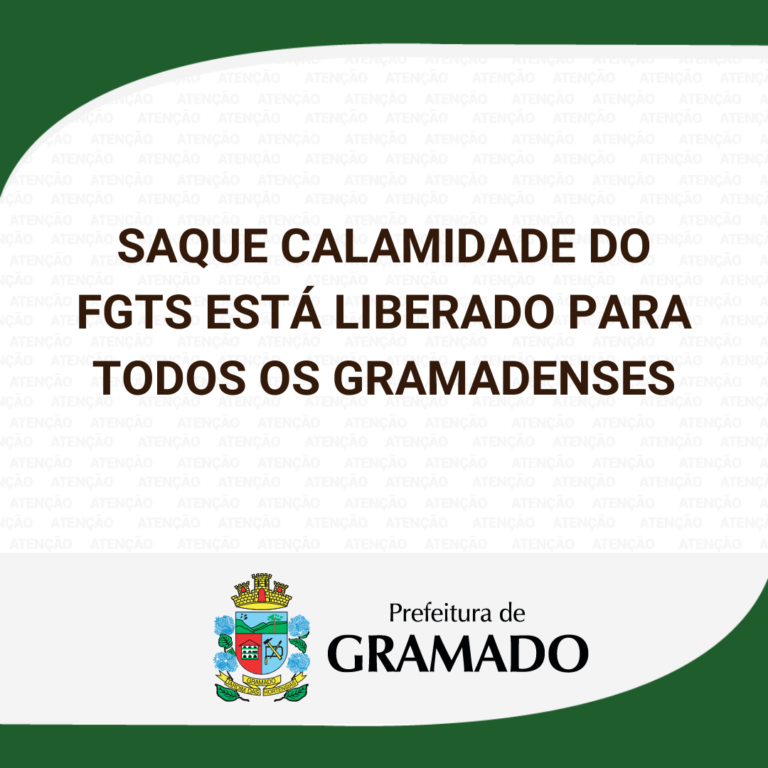Saque emergencial do FGTS está liberado para todos os gramadenses