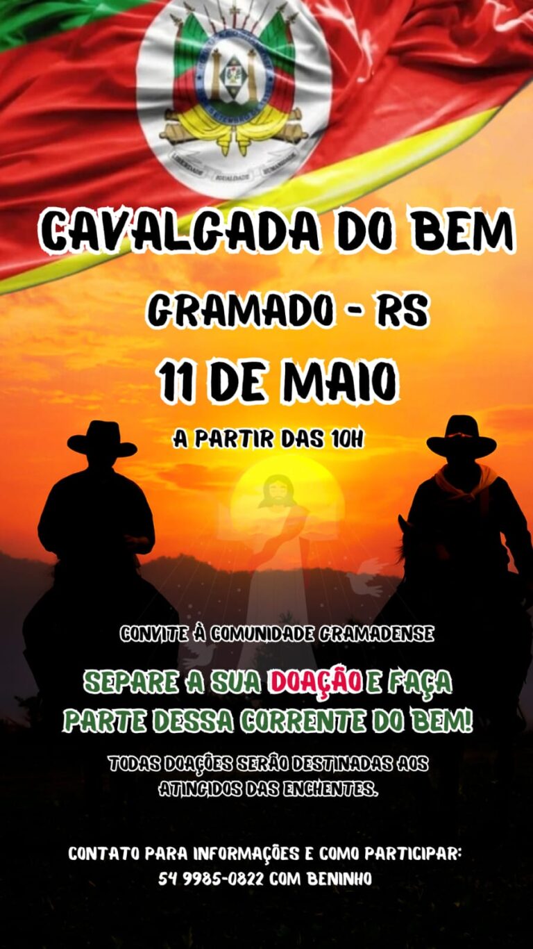 Cavalgada do Bem vai acontecer mesmo com chuva