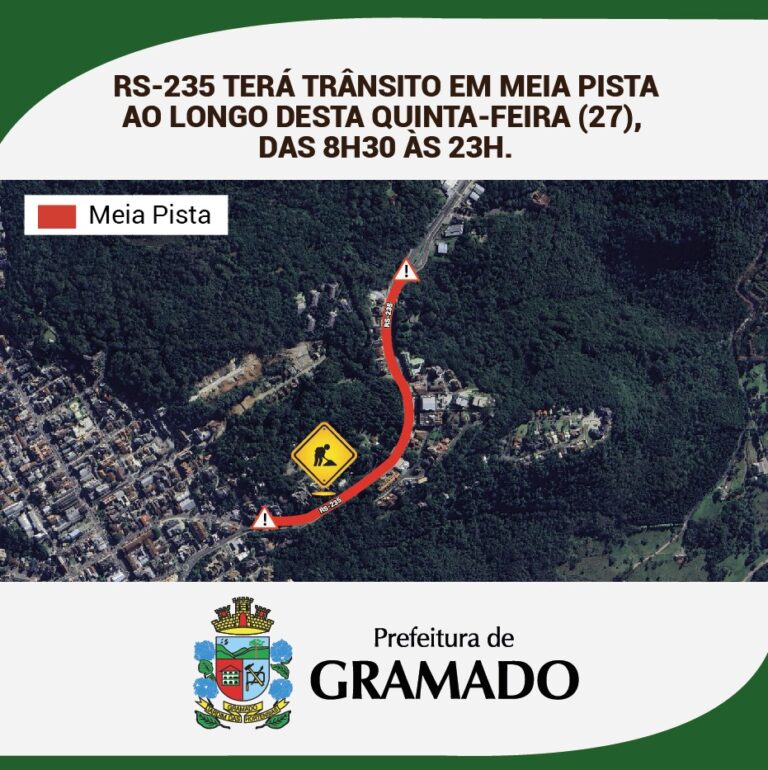 Obra na RS-235 será executada ao longo desta quinta-feira (27)