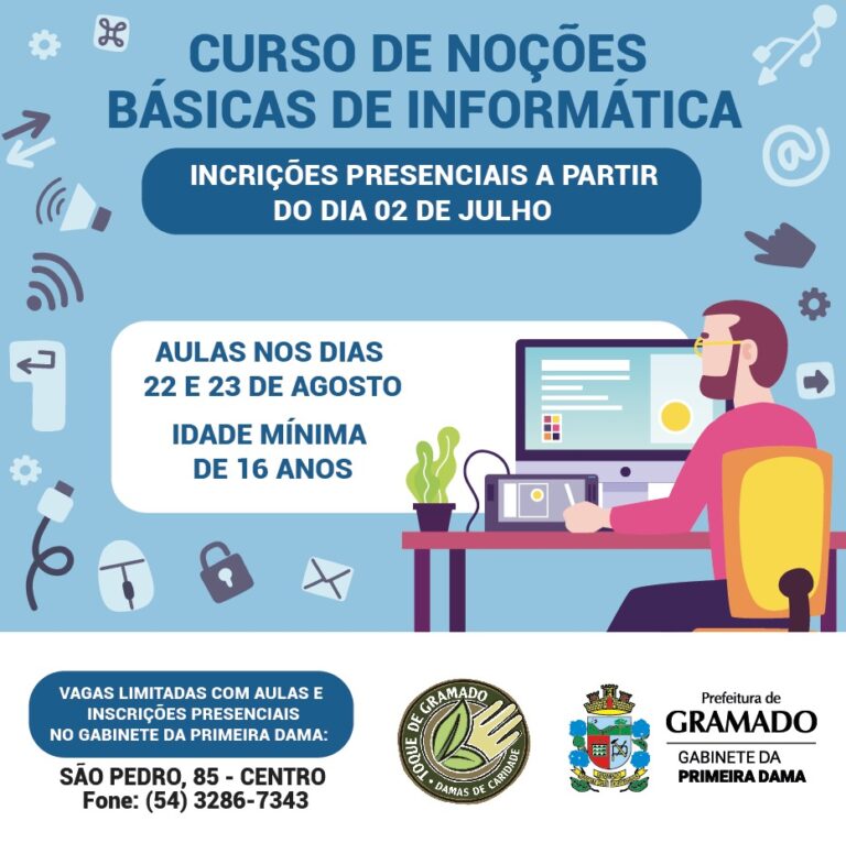 Gabinete da Primeira-dama promove cursos gratuitos em agosto