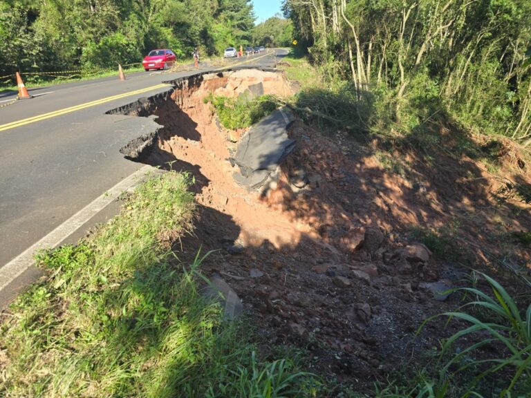 EGR inicia obra de reconstrução de trecho da ERS-115 afetado pelas chuvas