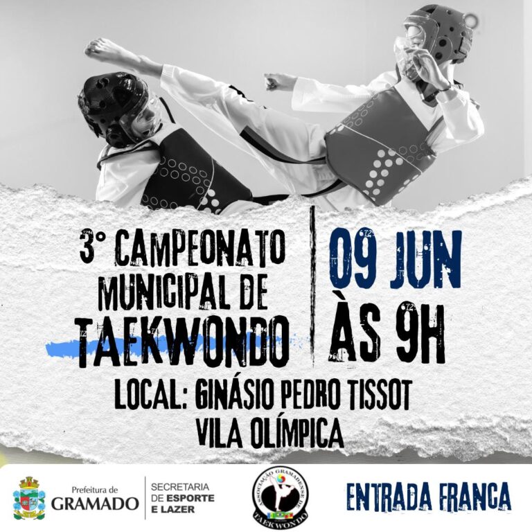 3º Campeonato Municipal de Taekwondo vai reunir atletas no ginásio da Vila Olímpica