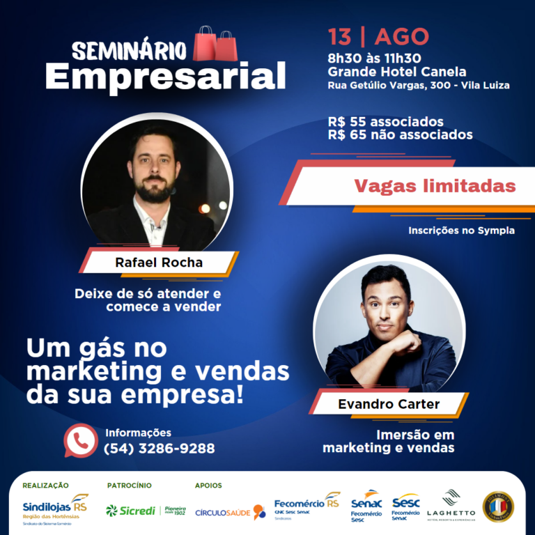 Sindilojas Região das Hortênsias promove seminário empresarial para impulsionar negócios pós-chuvas