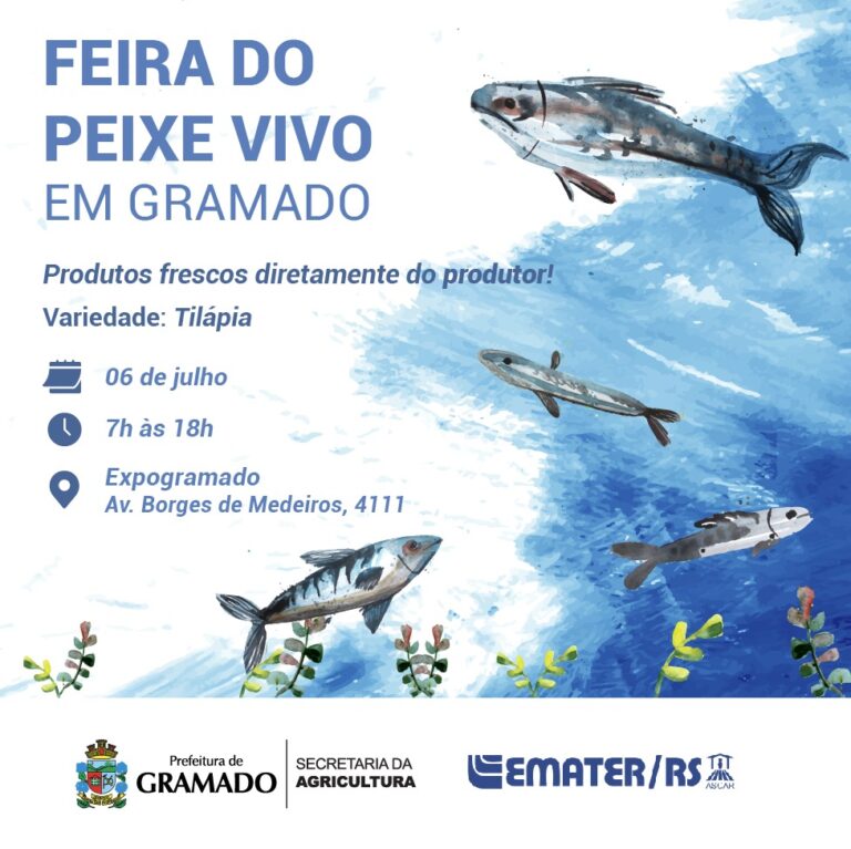 Feira do Peixe Vivo terá 3ª edição no Expogramado neste sábado