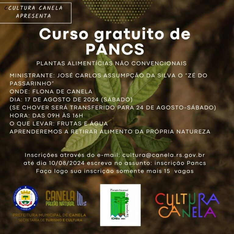 Curso gratuito sobre Plantas Alimentícias Não Convencionais ganha nova data