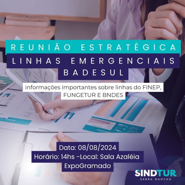Sindtur promove reunião estratégica sobre linhas emergenciais do Badesul