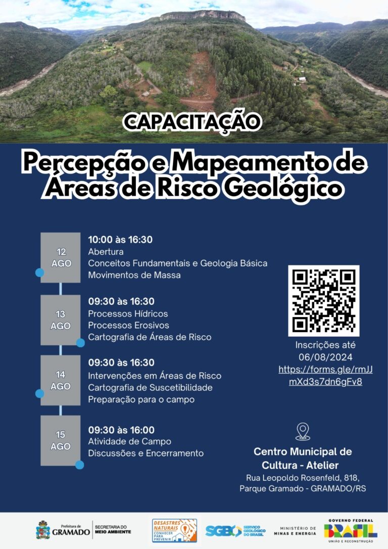 Capacitação sobre Percepção e Mapeamento de Áreas de Risco Geológico