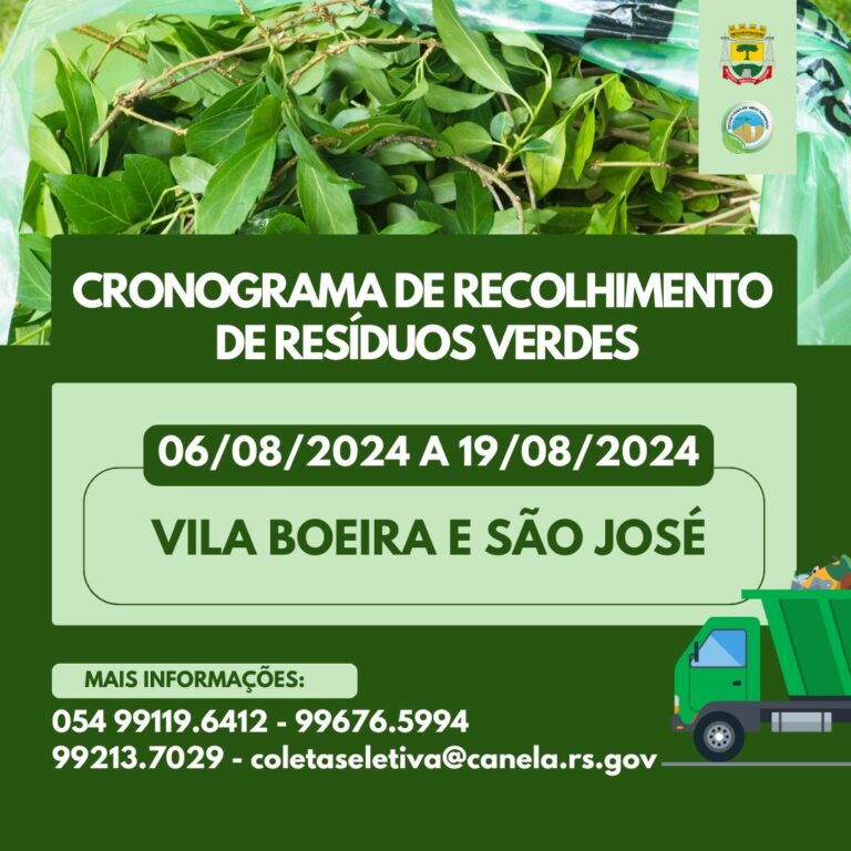 Coleta de Resíduos Verdes nos bairros continua