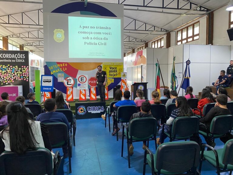 Prefeitura de Canela promove atividades educativas para crianças em alusão à Semana Nacional de Trânsito