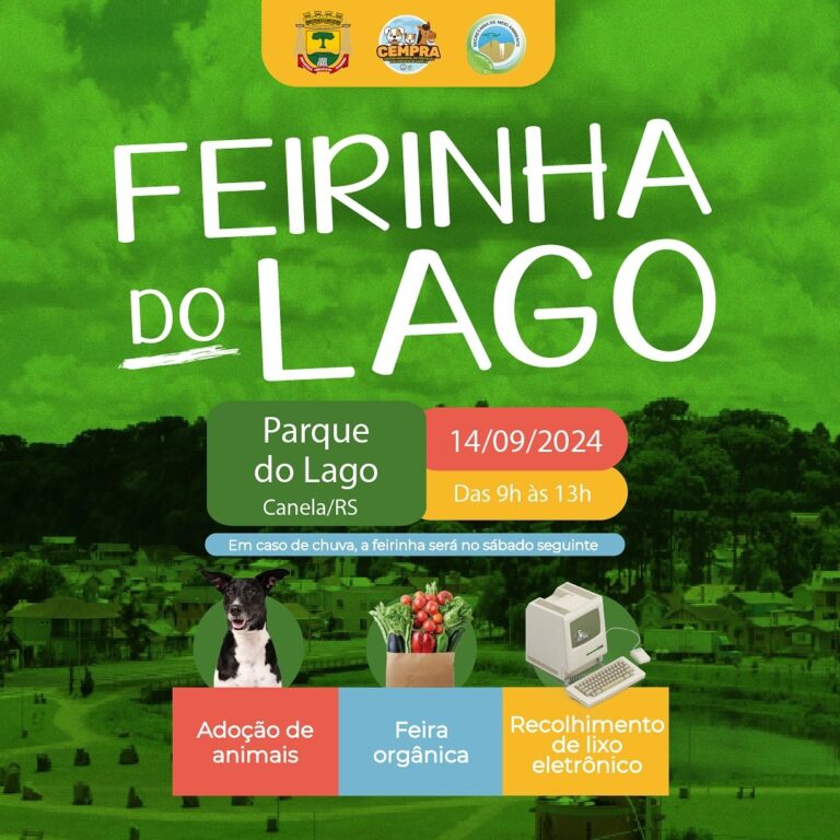 Feirinha do Lago de Canela será neste sábado